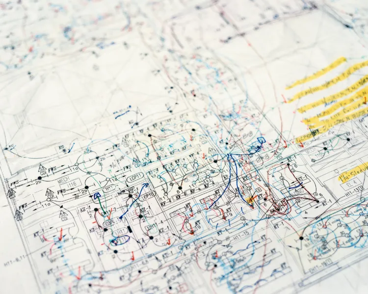 abstract color photograph titled Plan, 47.2 x 59.1 inches.