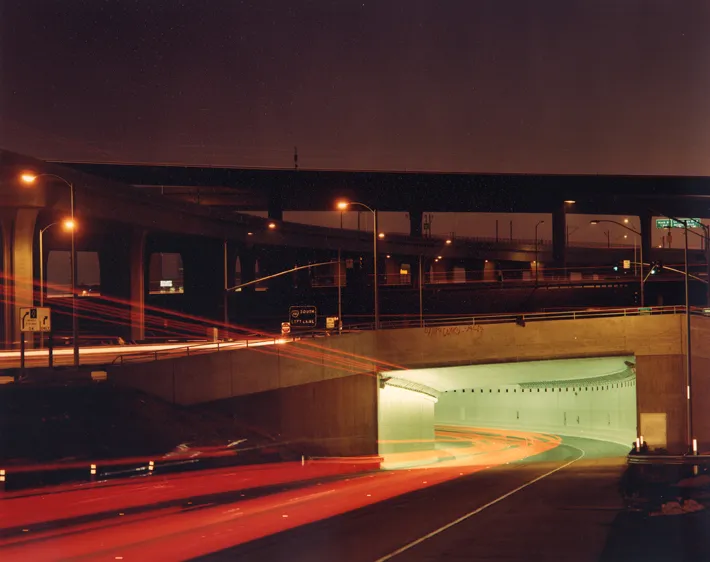 color photograph of I-105 at I-405, Los Angeles.